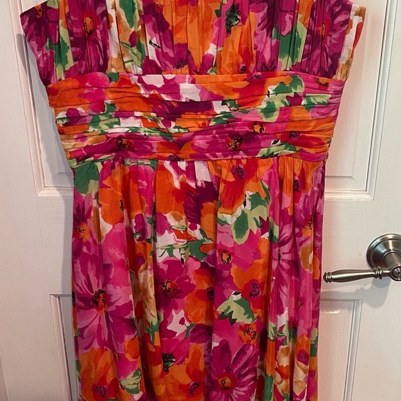 Anne Klein Pink Orange Maxi Sun Dress - Picture 7 of 8